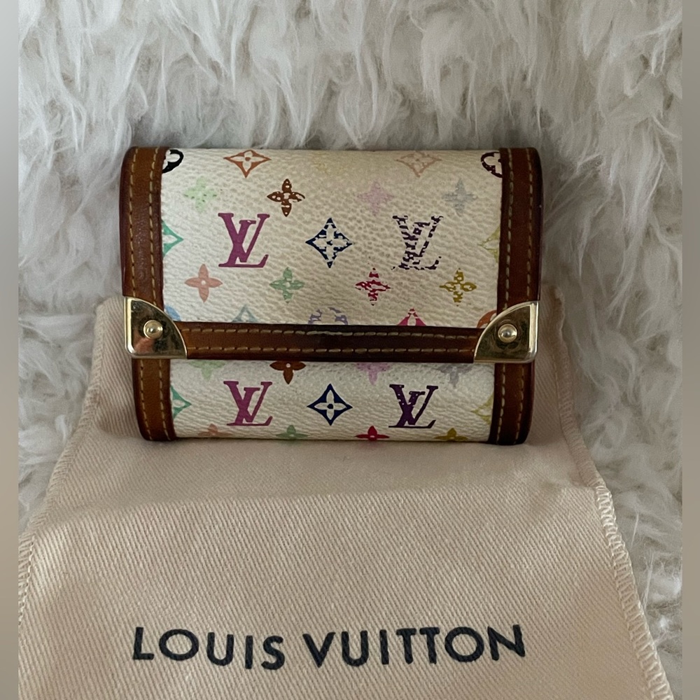 Louis Vuitton Murakami Coin Purse. Used Condition